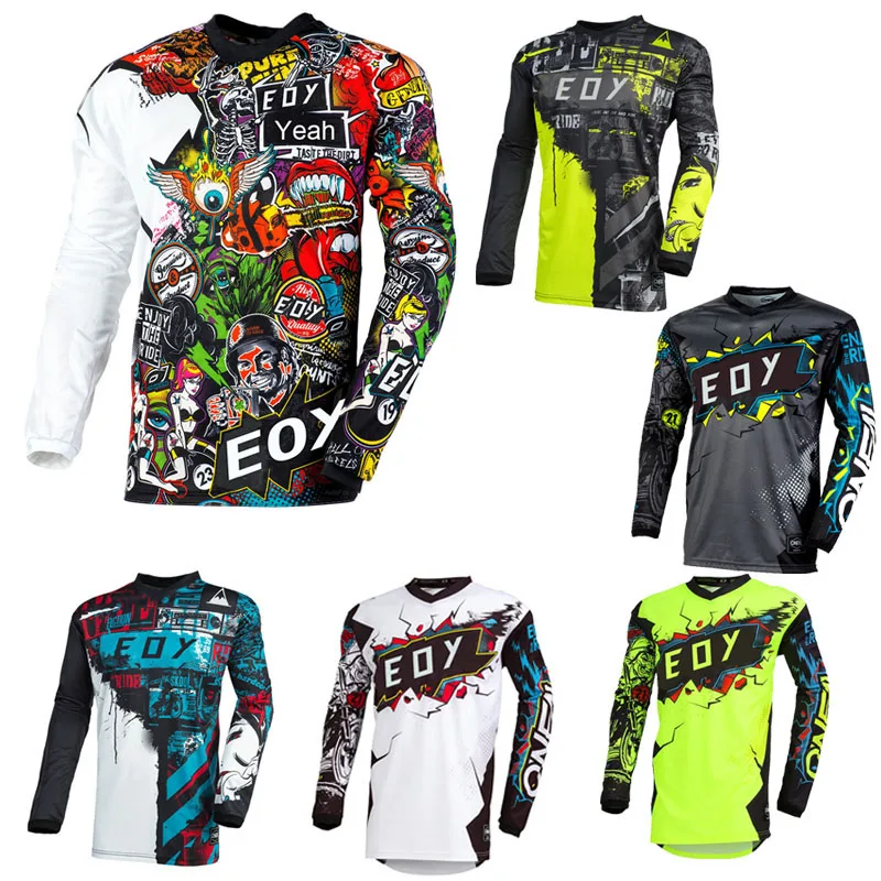 2024 Racing Downhill Jersey Mountain Bike Motorcycle Cycling Crossmax Shirt Ciclismo Clothes for Men MTB Jersey MX Eoy DH