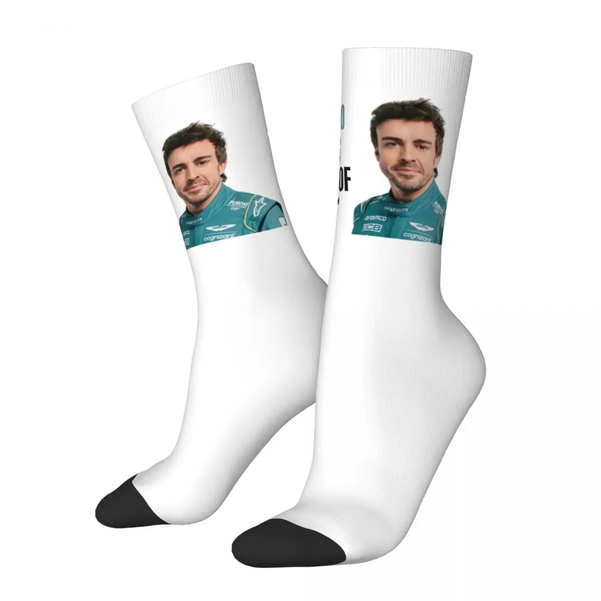 Männer Socken Fernando Alonso-beste Strümpfe Herbst Harajuku weiche Socken benutzer definierte Laufsport Anti-Schweiß-Socken