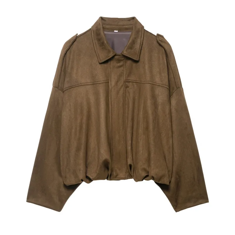 Imitation leather women's Jacket  one-piece spring / autumn coat classics Fashionable, casual, versatile, simple jacket