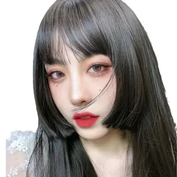 韓版女款長直公主式假髮,自然逼真,適合角色扮演,全身覆蓋,蕾絲前額假髮 8 最佳銷售 公主假髮 - №8