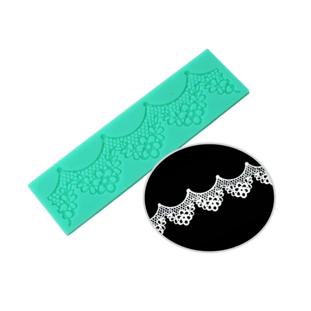 

2 Pcs Cake Decorations Mold DIY Mould Silicone Fondant Decorating Tool Green Baking Household