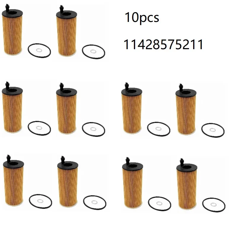 10pcs Oil Filter for BMW 1 2 3 4 5 6 7 X3 X4 X5 Z4 F20 F21 F23 F87 F30 F80 G20 G28 G80 F34 G21 G81 F33 F83 F36 11428575211