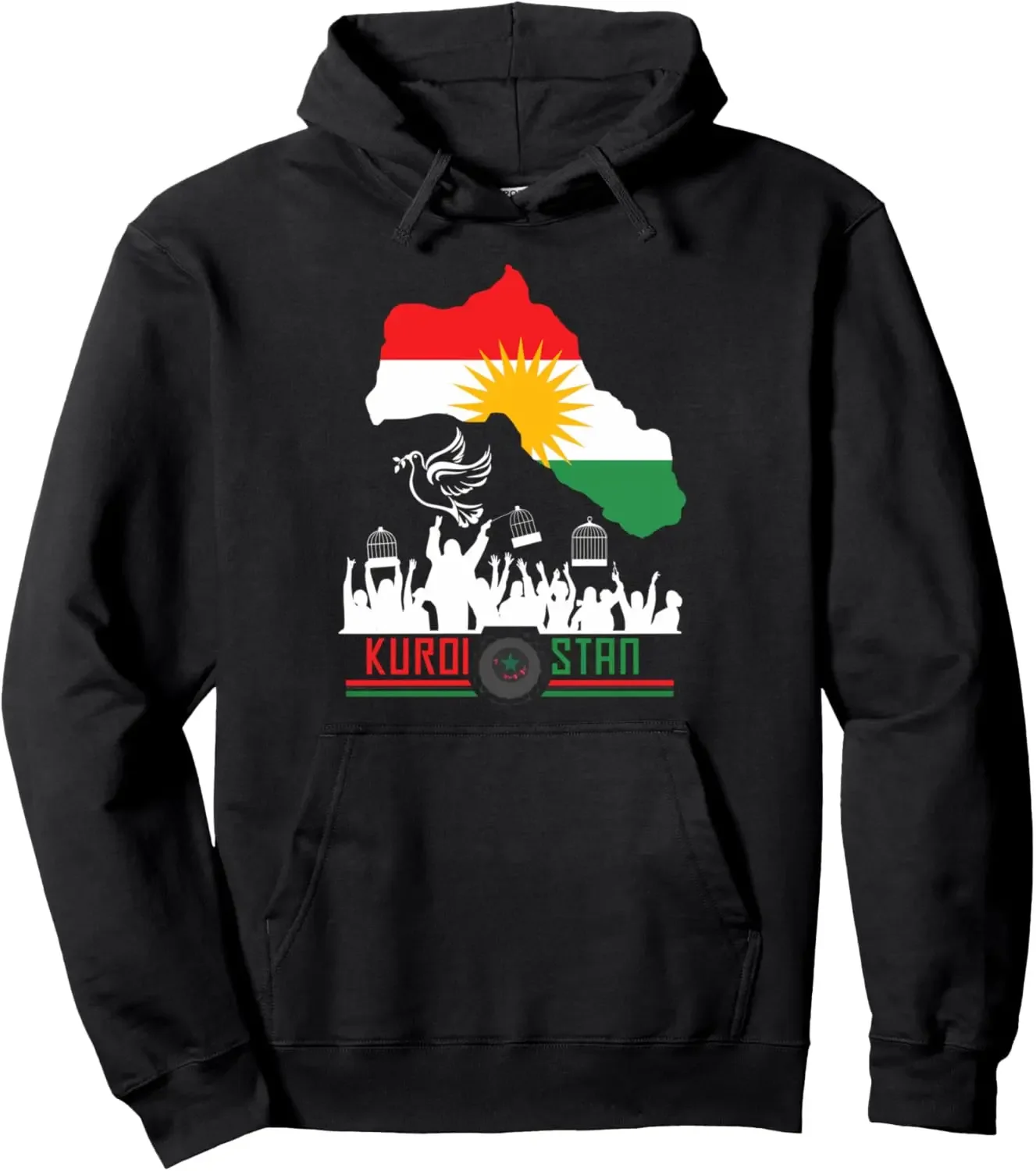 Kurdistan Gift Kurd Her Biji Newroz Kurdish Rojava Pullover Hoodie Custom Printed Graphic Hoodie Customizable Sweatshirt