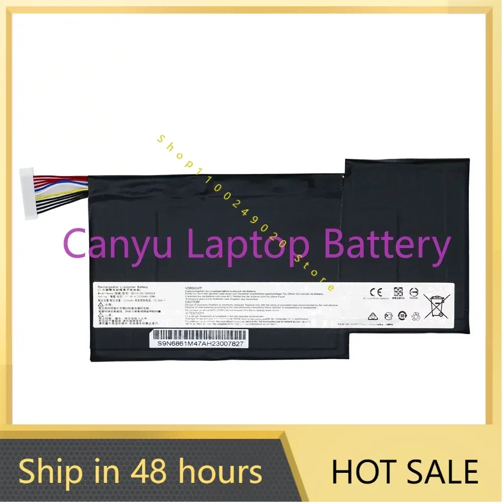 2024 New B010-00-000004   For Getac Apply to Evga SC15 3ICP6/73/95 11.4V 59Wh 5200mAh Laptop battery