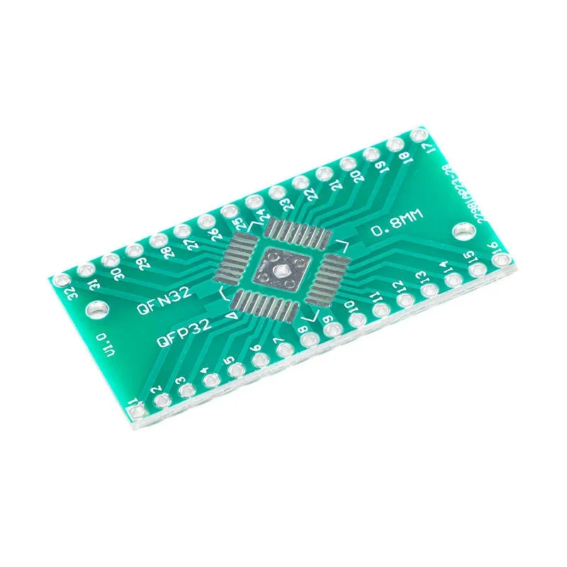 SMD To DIP Adapter Board QFN32/QFP32 To DIP Pitch 0.65/0.8mm (5 Pcs)