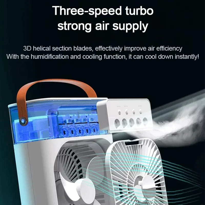 Beutyone Air Cooler Mini fan Water Spray Mist Fan USB Fan Portable Fan Air Conditioner Humidifier air acondicionado portatil