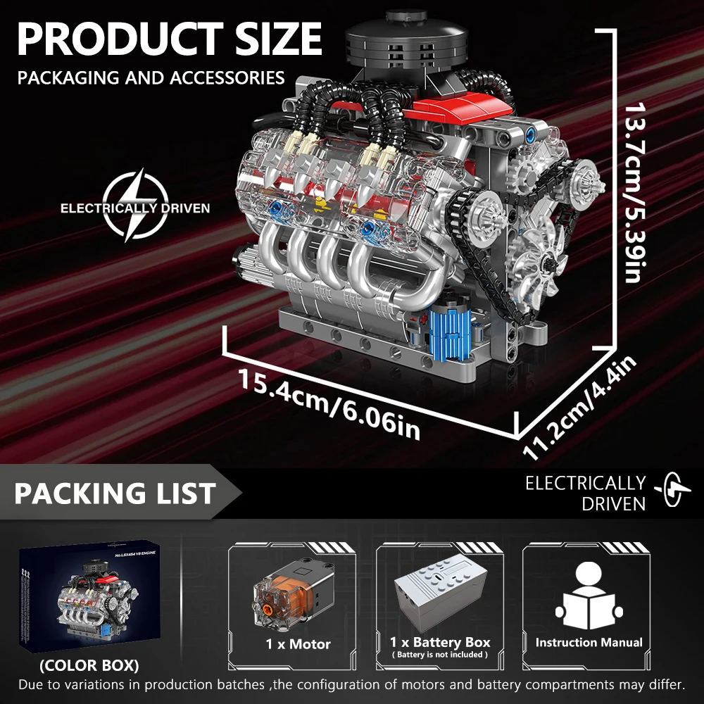 Motorbaugruppenmodell-Set, Motormodell, Supercar-Modell, elektrisch angetrieben, Getriebe betätigen Modell-Sammlerstücke