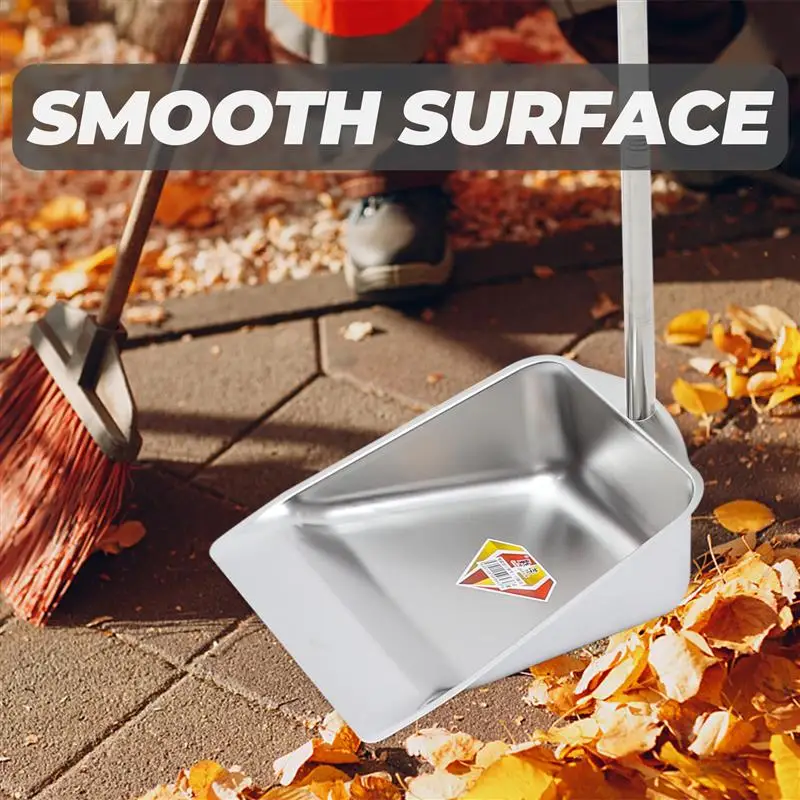 Dust Pan Cleaning Dust Pan Handle Stainless Steel Dustpan Garbage No Stoop Dustpan Trash Shovel Household Cleaning Supply