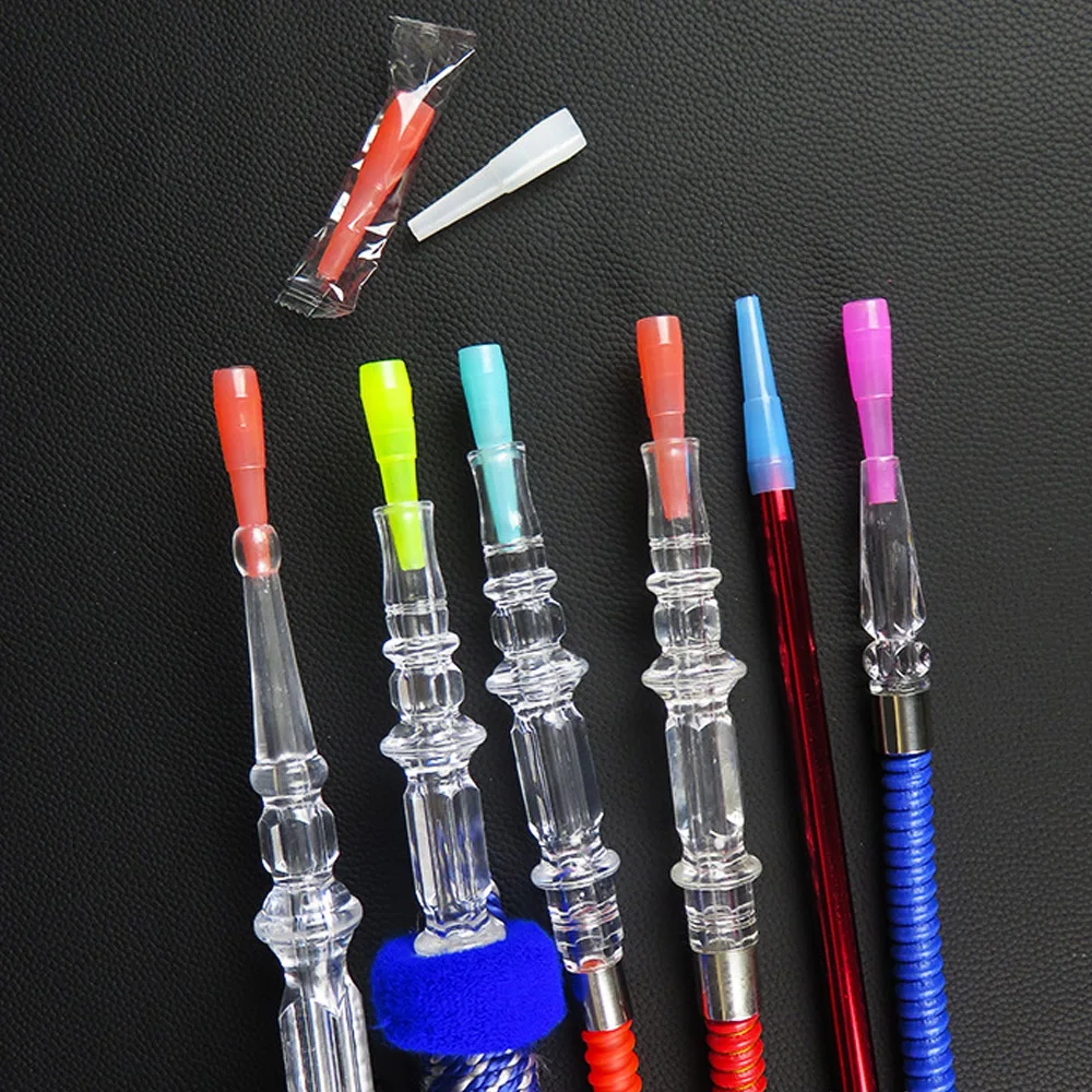 50PC 100pcs Colorful Mouth Tips Accessories Disposable Mouthpieces Shisha Hookah Water Pipe Sheesha Chicha Narguile Hose pipe