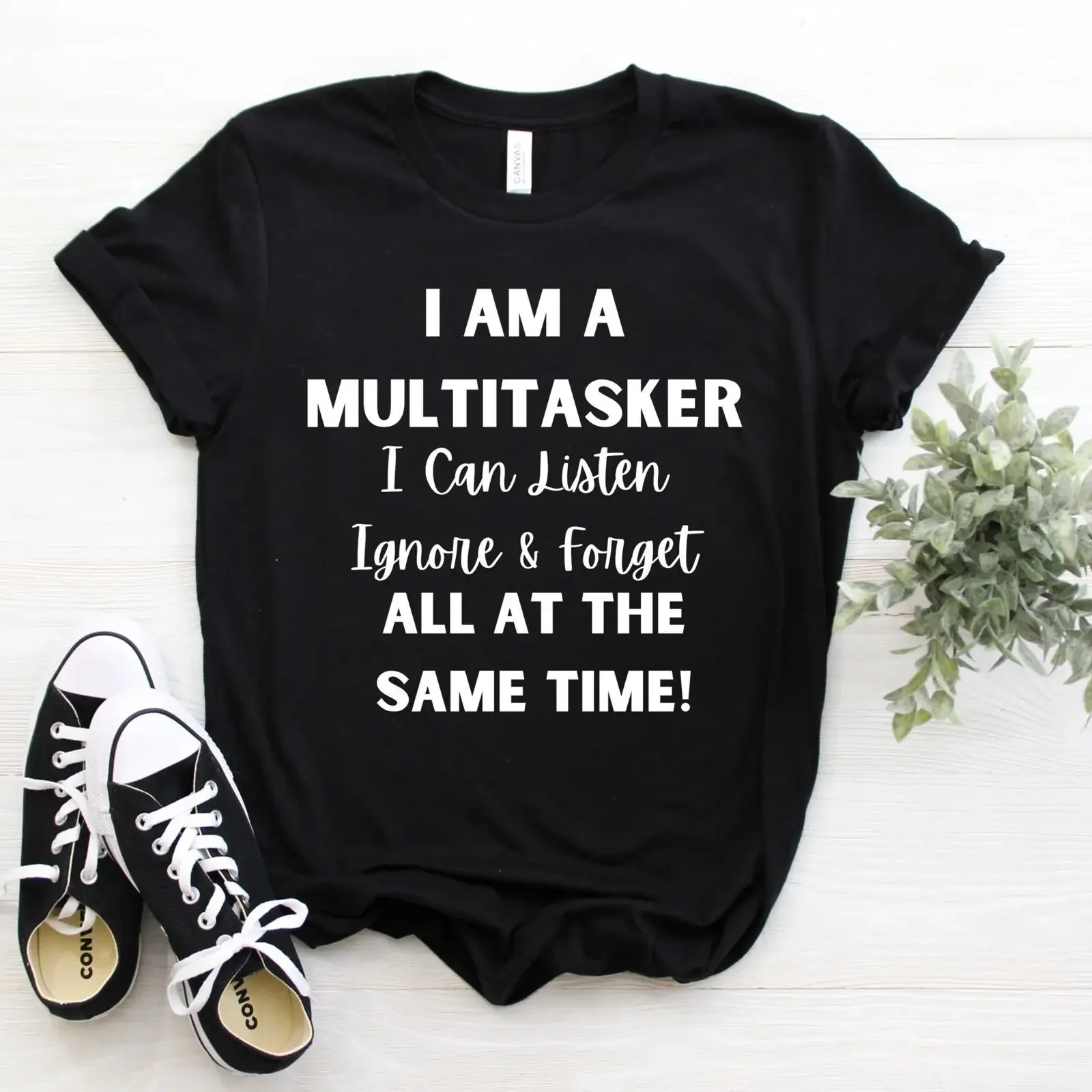 I Am A Multitasker can Listen Ignore And Forget All At The Same Time Funny T Shirt tee vintage Washed Soft streetwear Casual