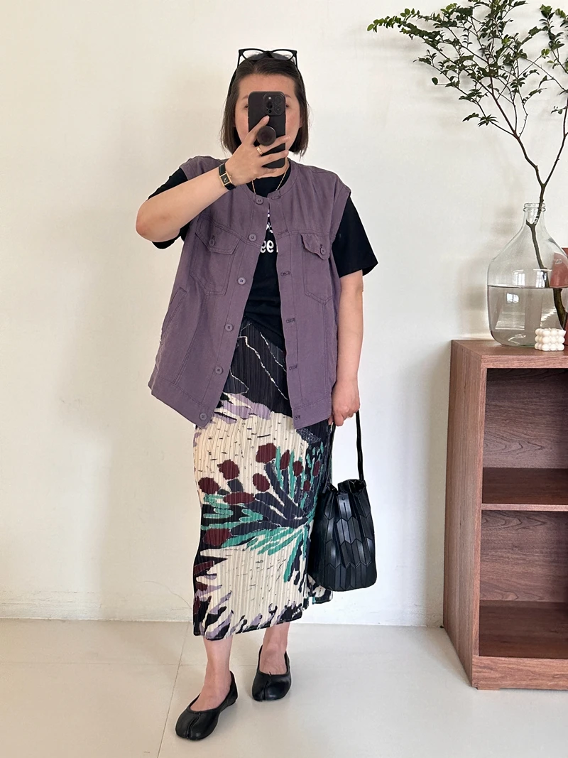 

Loose Versatile Linen Vest apel Svel round Neline Regular Length Pure Color Chinese Brand Summer 2024