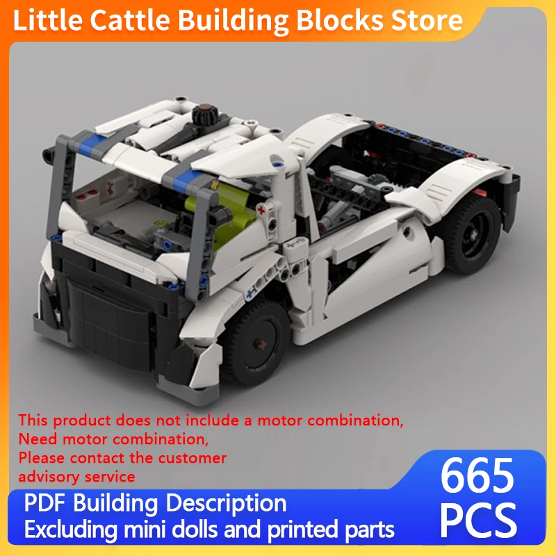 City Car Model MOC Building Bricks White High-Performance Truck Modular Technology Children Holiday Gifts Assemble Toys Suit