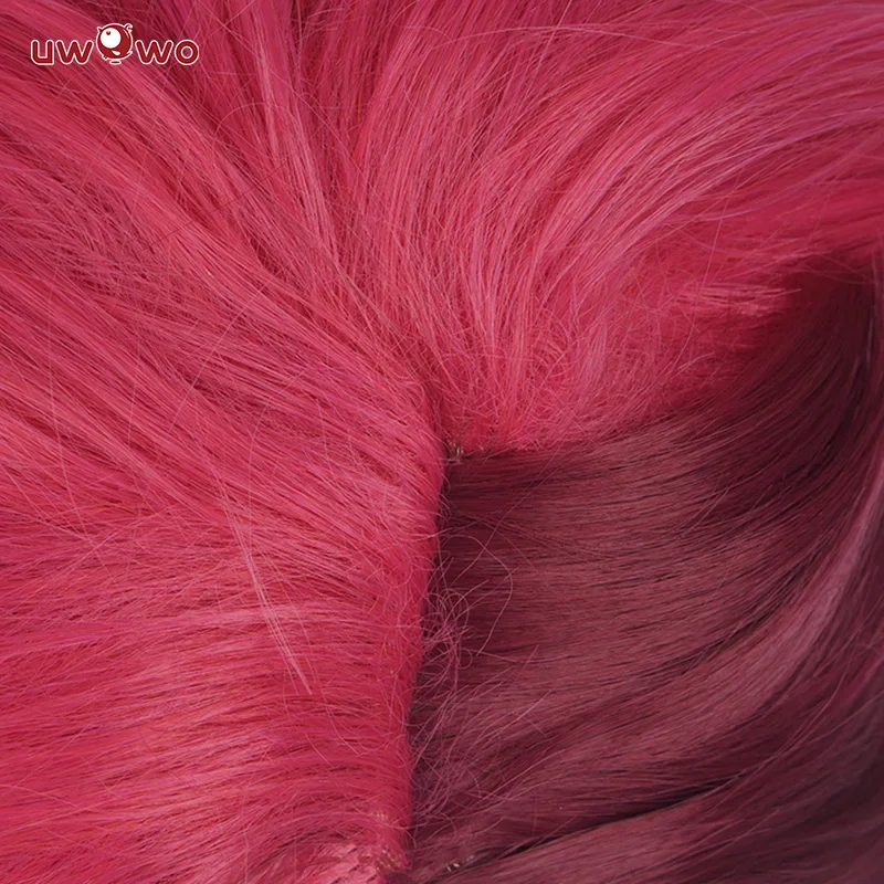 لعبة Uwowo lol غامضة تأثيري السادس شعر مستعار lol غامض شعر مستعار الشباب الإصدار السادس تأثيري الشعر الوردي القصير مقاومة للحرارة @ 0z *