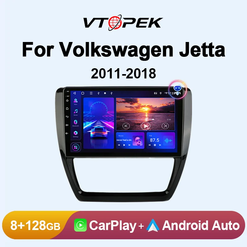 

Vtopek 4G+WiFi 2din Android Car Radio Multimedia Video Player Navigation GPS DSP For VW Volkswagen Jetta 6 2011-2018 Head Unit