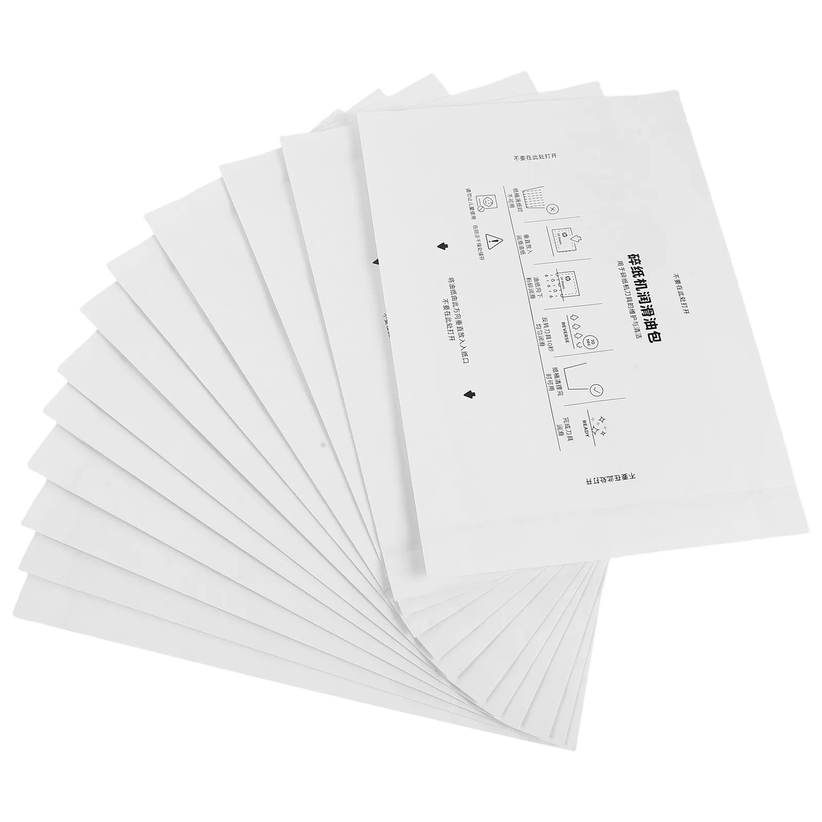 12Pcs Shredder Lubricant Sheets Paper Shredder Oil Lubricating Papers 8.5x5.9in Essential Cleaning Sheets for Home Commercial