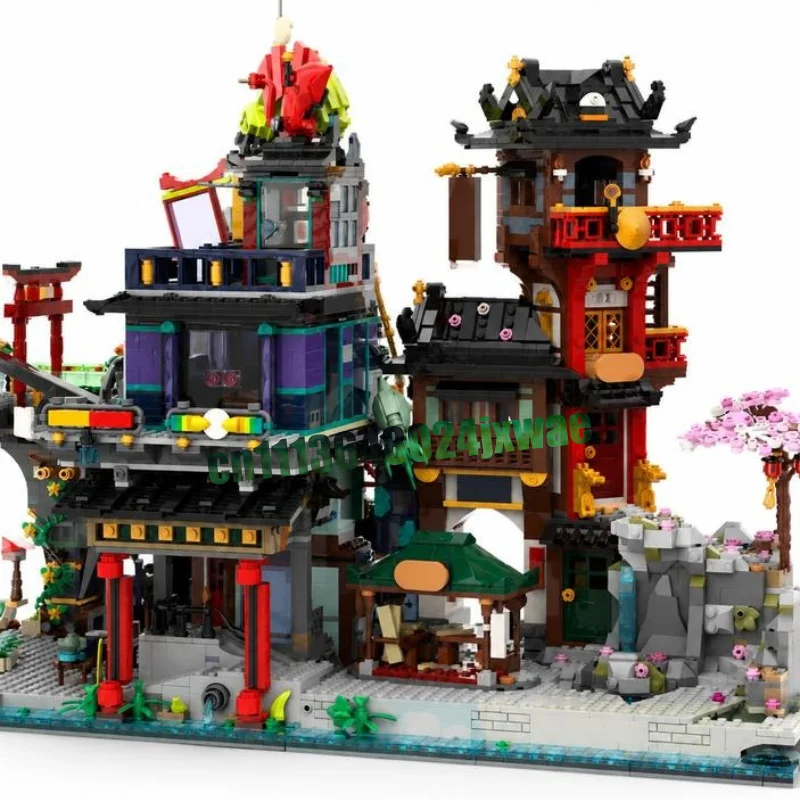 6266PCS Ninjago City Old Town MOC Model Custom Puzzle Architecture DIY Assembly Educational Building Blocks Collection Display - view 3
