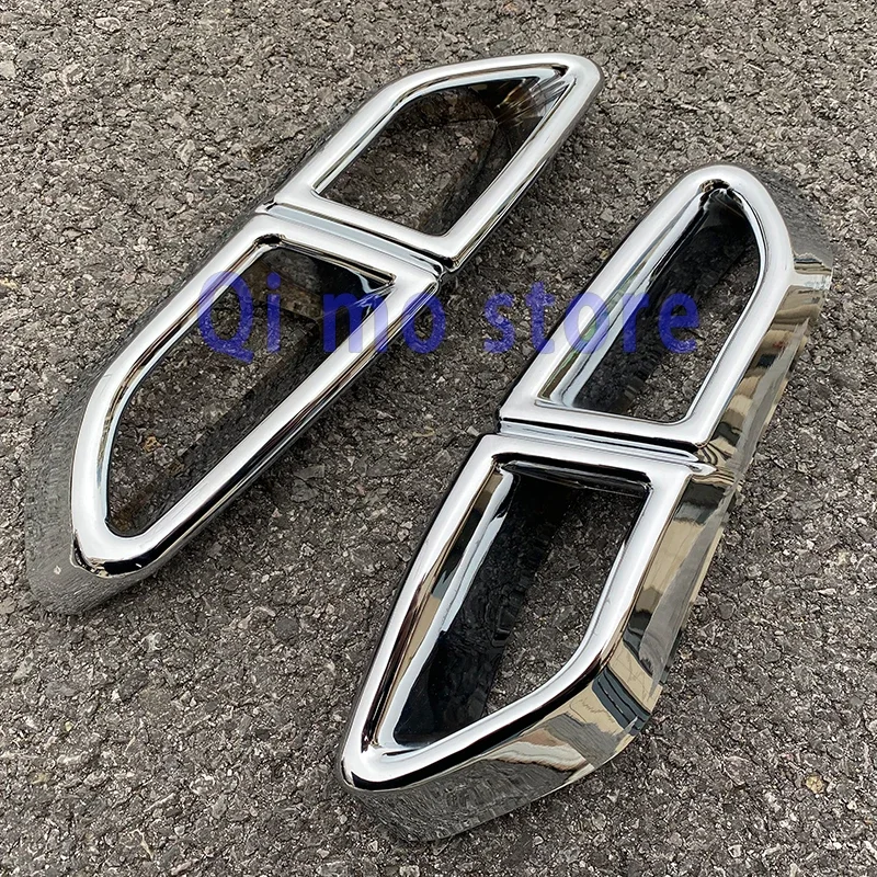 For VW Passat B8 Variant 2015- 2019 Rline Rear Exhaust Modification Four Holes Chrome Exhaust Diffuser Frame  body Kit