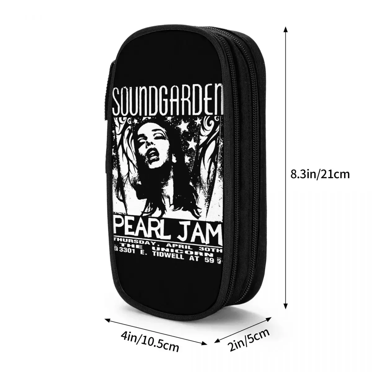 Cute Punk Music Soundgardern Pencil Case Rock Pearls Jams Pencilcases Pen Holder Kids Big Capacity Pencil Bags Stationery