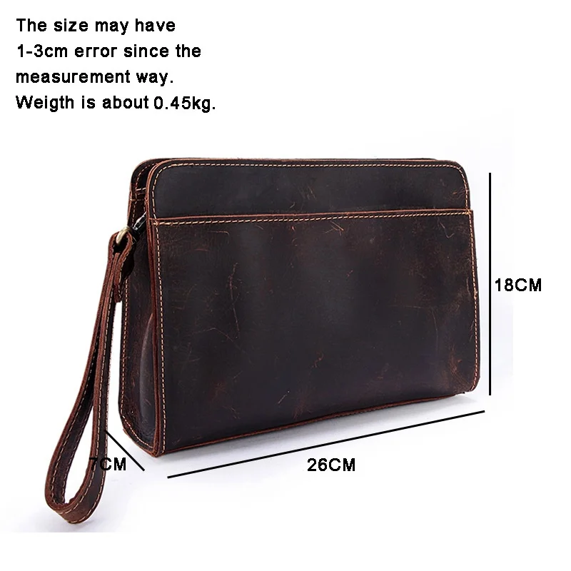 

Autumn Winter Men's Handbag Genuine Leather Long Wallet Envelope Bag Crossbody Bag Suede Material Chinese Production