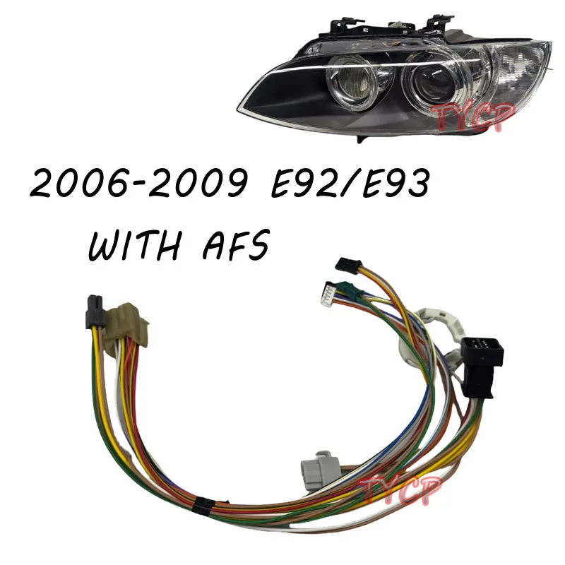 

Подходит для BMW 3 серии E92 E93 325I 330I 2006-2009, жгут проводов фар, внутренний жгут проводов, разъем, для моделей без AFS и с AFS.