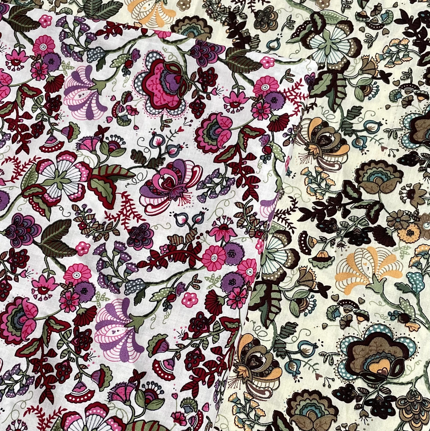 145X50cm Abstract Dark Green Floral Plants 40S Tissun Liberty Fabric For Kids Baby Sewing Cloth Dresses Skirt DIY Handmade