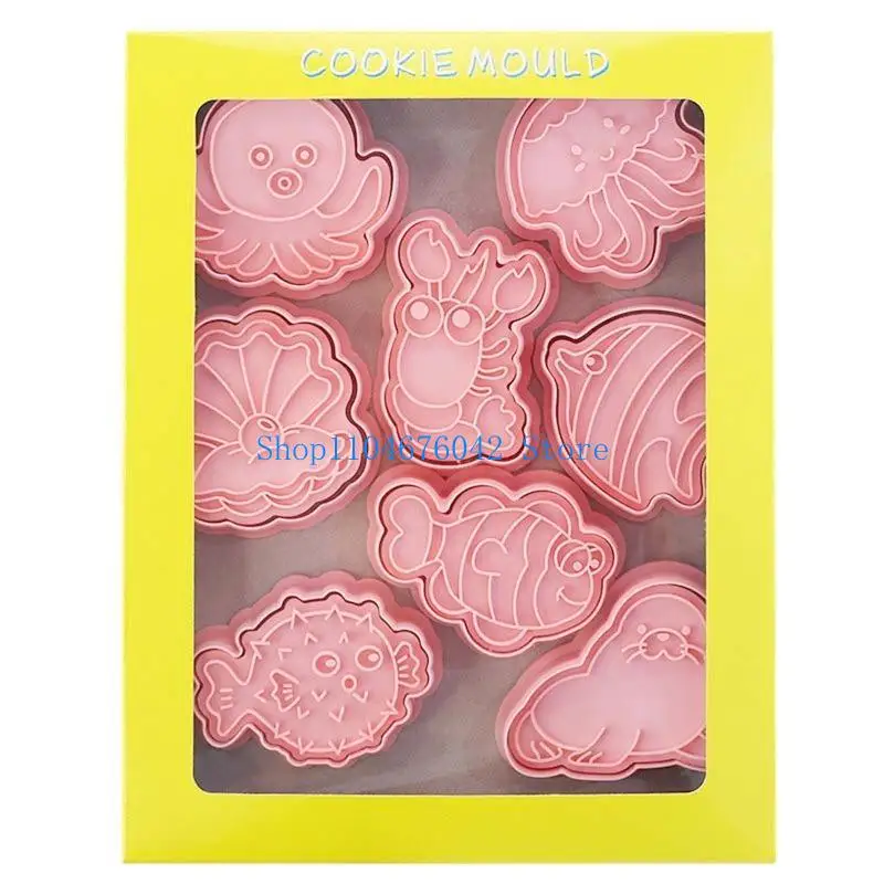 652F Biscuit Cutters Plastic Texture Baking Gadgets for Kitchen Baking Cookie Use