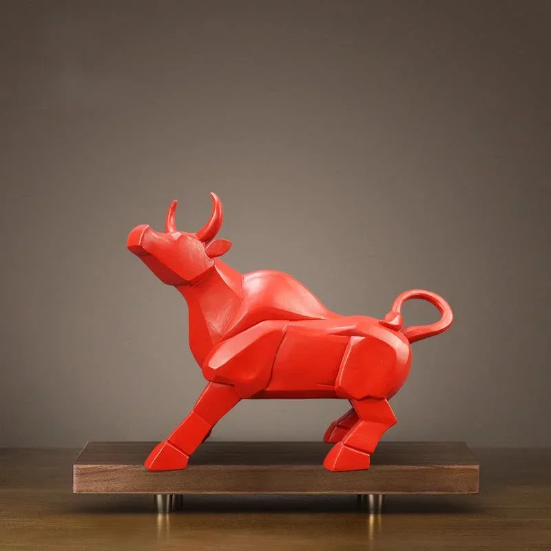 

Taurus Statue Bull Symbol of The Year 2021 Sculpture Bull Figurine Reisn Animal Ox Home Decor Year of Ox Figurine for Decoration