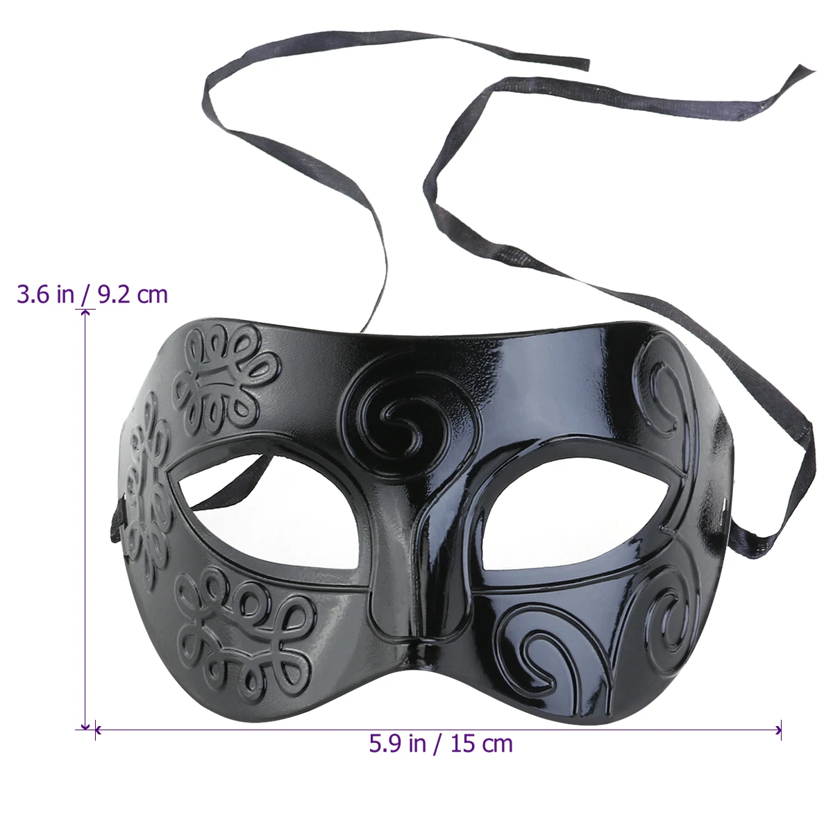

Black Masquerade Costume Eye Mask For Men Women Party Carnival Ball Wedding Venetian Mask Breathable Soft Ribbon