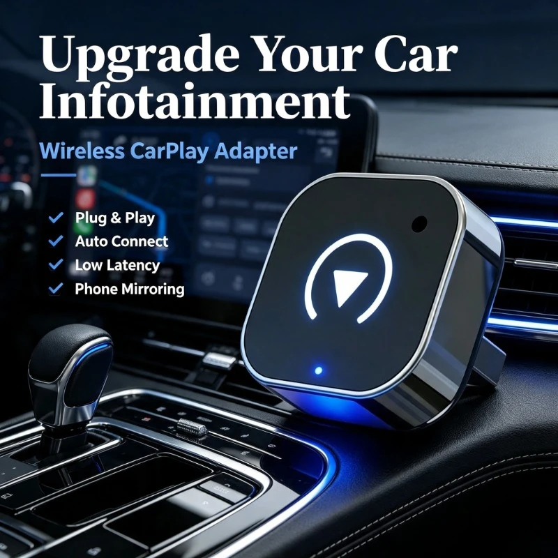 Convert Factory Wired CarPlay To Wireless, 2026 New Auto Connect Adapter for In-car Navigation and Hands-free Calls