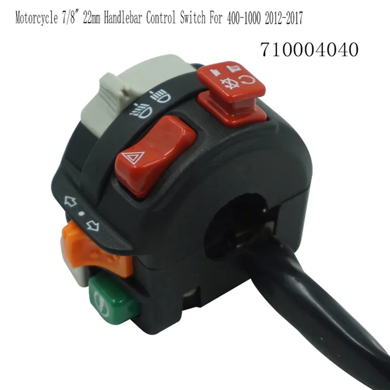 Unique 710004040 Motorcycle 7/8In 22Mm Handlebar Control Switch For Outlander Renegade 400-1000 2012-2017 Multifunction Switch