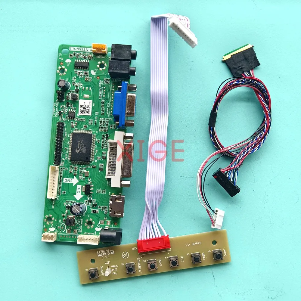 

Плата контроллера драйвера для LP116WH6-SLA1 NT116WHM-N10 VGA DVI 11,6 "HDMI-совместимый экран ноутбука 1366x768 40-контактный комплект LVDS DIY