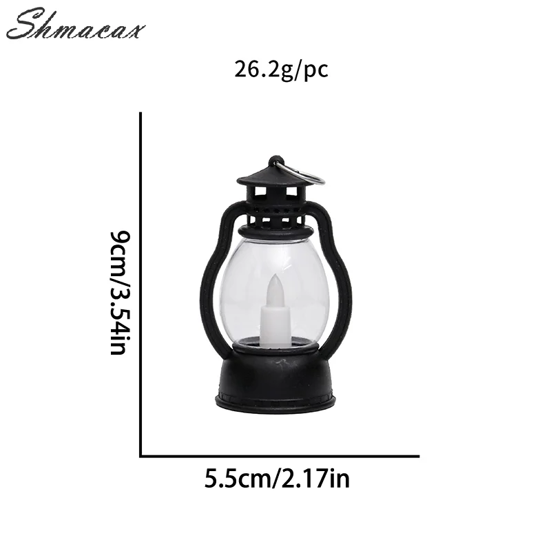 Mini lámpara Led de aceite Retro, luz nocturna brillante de simulación, lámpara de queroseno en miniatura para casa de muñecas, juguete de decoración para el hogar, 9cm