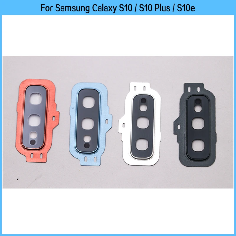 New For Samsung Calaxy S10 Plus / S10e Rear Camera Frame Holder Lens Glass Panel Cover S10 Back Camera Glass Lens Replacement