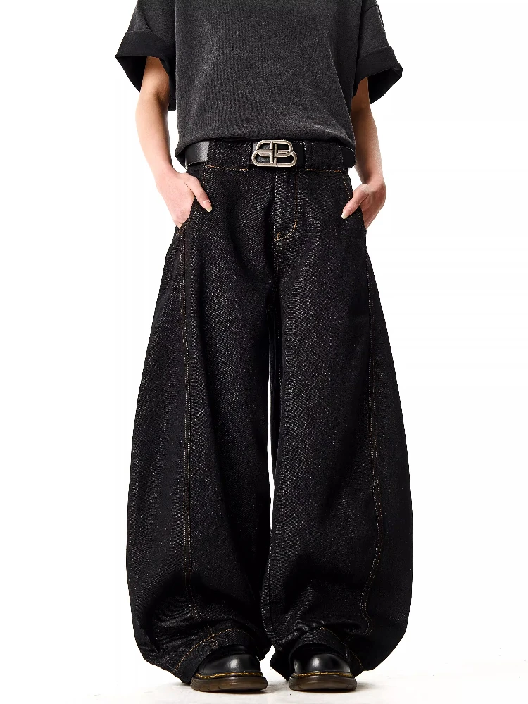 

Американские ретро-джинсы Black Knife, свободные широкие джинсы унисекс, модные брюки Cleanfit, молодежная повседневная одежда на все сезоны