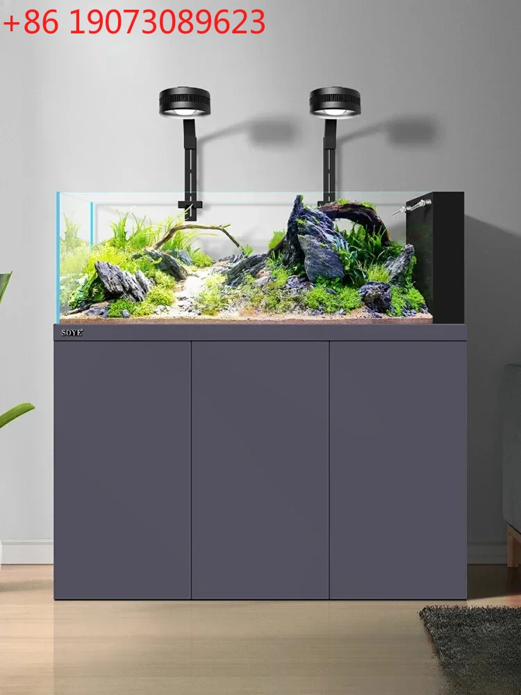 

Большой аквариум с супер белым нижним фильтром, экологически чистый водный растительный пейзаж