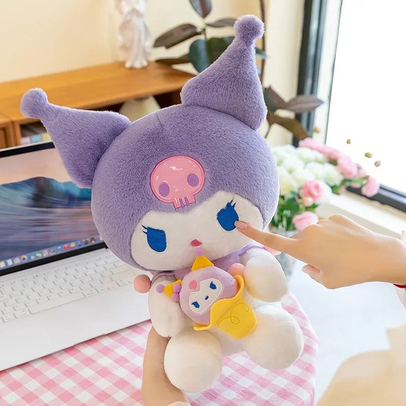 Sanrio 60 cm Anime dessin animé Kuromi peluche poupée Kawaii crème glacée série grande taille doux en peluche jeter oreiller enfants cadeau d'anniversaire