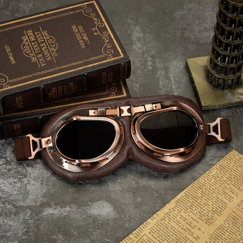 

Retro Motorbike Motocross Helmet Pilot Goggles Jet Vintage Wwii Pilot Goggles Motorcycle Scooter Glasses Offroad Glasses