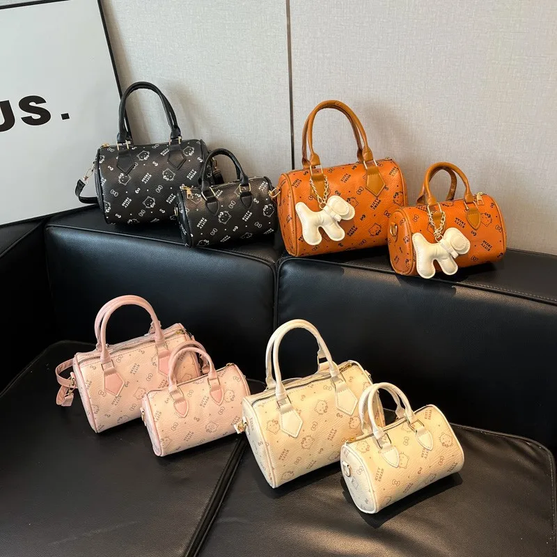 

Hellokity New Women's Portable Round Bag Solid Color Versatile Mini Crossbody Bag High-quality Women's Mobile Phone Storage Bag