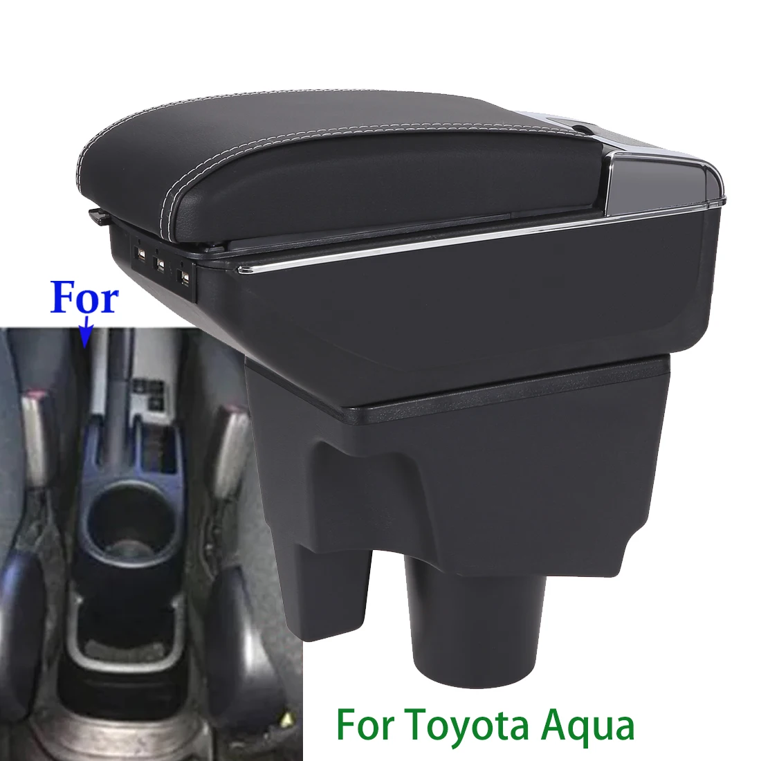 

Для Toyota Aqua подлокотник для Toyota Prius C Aqua автомобильный подлокотник автоматический ящик для хранения усилий интерьерные детали автомобильные аксессуары