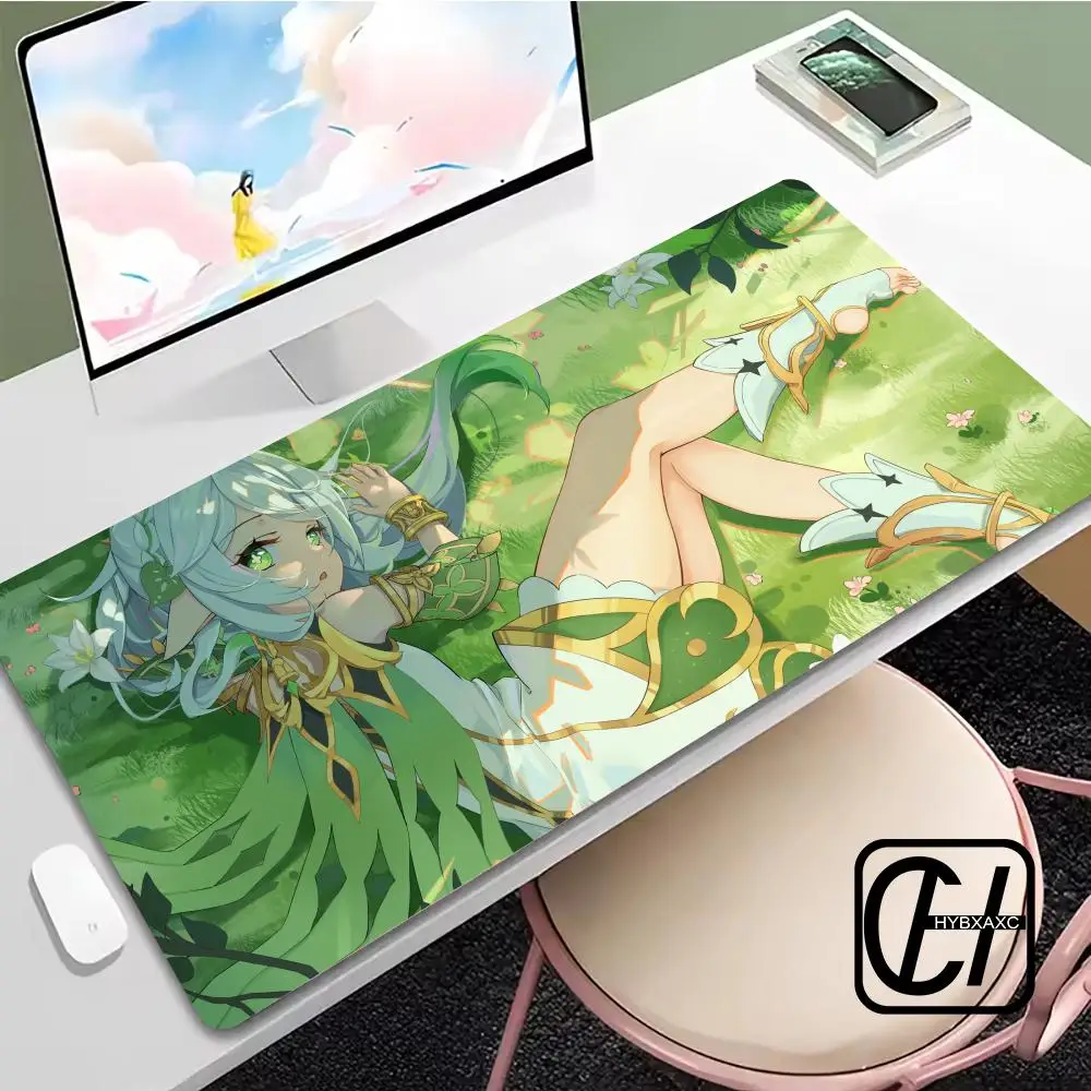 

Gamer G-enshin Impact N-ahida Mouse Pad Anime Gaming Mouse Pad HD Printing Table Pads Rubber Desktop XXL Mousepad Desk Mat XAXC