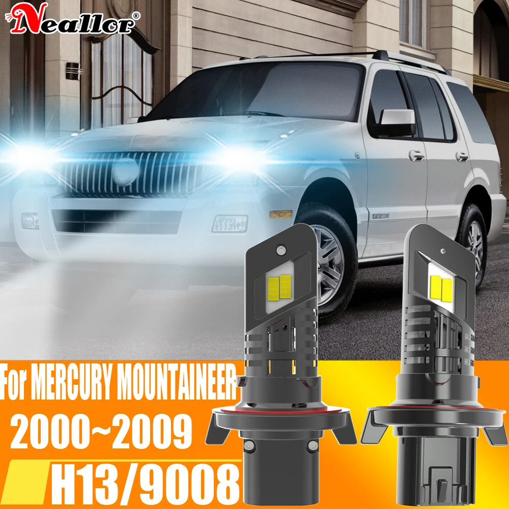 

2x H13 9008 Led Headlight Canbus Car Bulb High Power White Fog Light Turbo Diode Lamp 12v 55w For MERCURY MOUNTAINEER 2000~2009