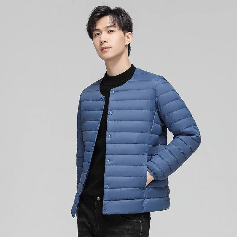

Men's Faionable Lightweight ort down Jaet V-Ne Autumn Winter New Arrival Versatile Outerwear Breathable Nylon Fabric