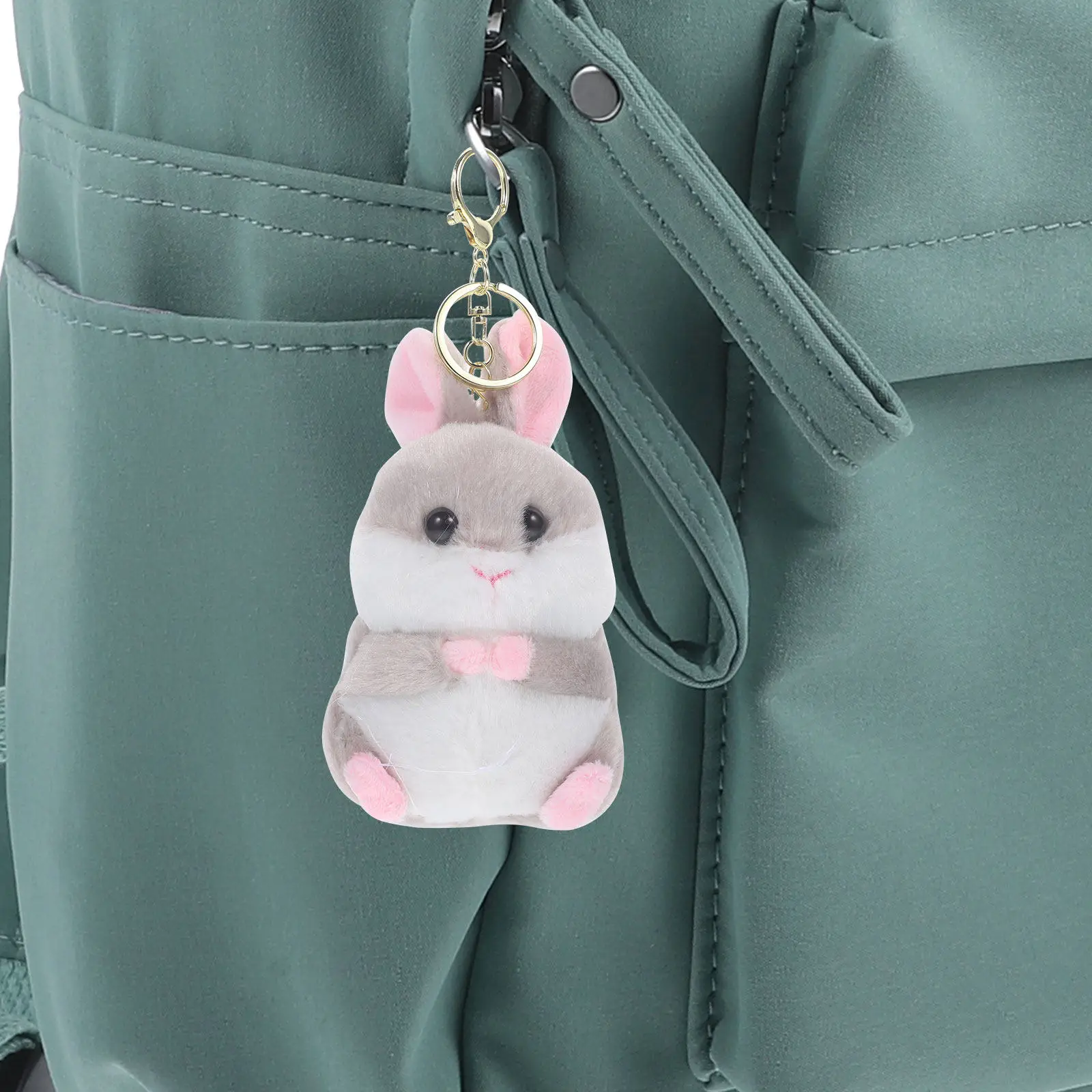 

Hamster Keychain Soft Cute Animal Bag Charm Handbag Pendant Backpack Keyring Accessory Women Car Keys Stylish Gift