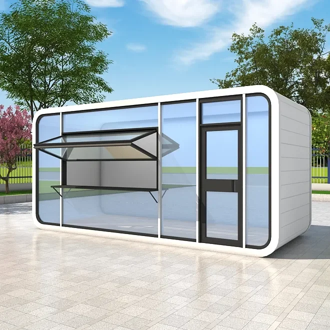 Modern Design House Modular, Prefabricated IOT Home module, factory built living capsule IOT cabin booth kiosk