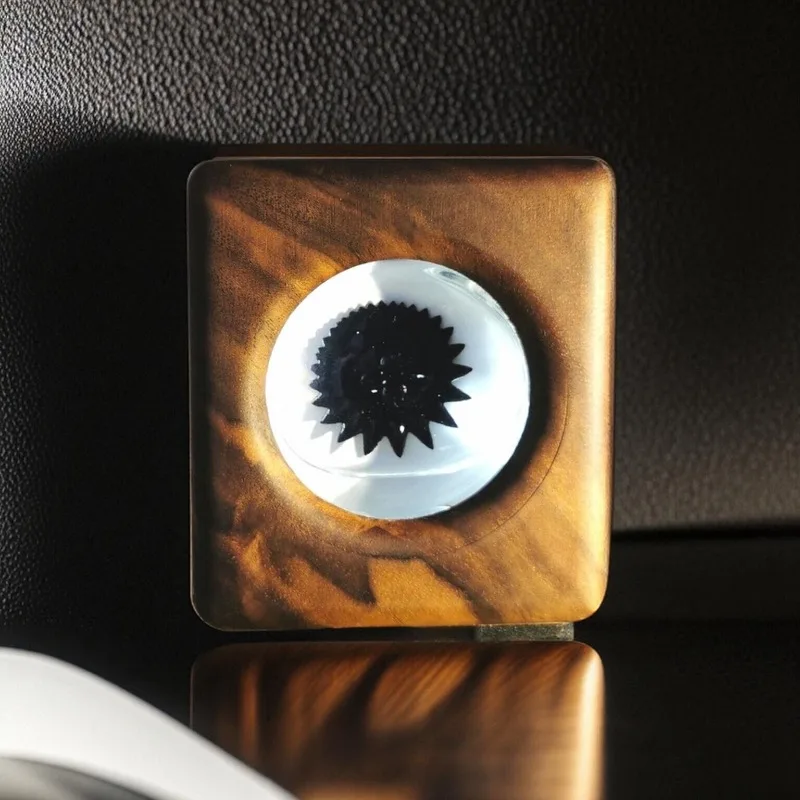 Magnetic Fluid Lamp Wooden Base Rhythm Light Music Pickup Desktop Decompression Decor Gift