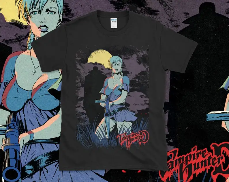 Vampire Hunter D Illustration T-Shirt by Wicked Anime, Toyoo Ashida, Doris Lang, Anime, Manga, 80s