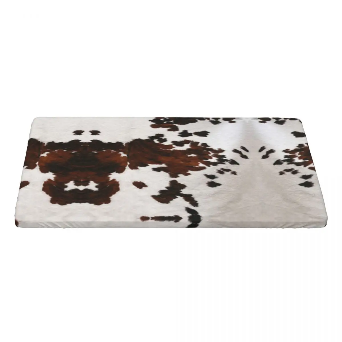 Rectangular Waterproof Spotted Brown Cowhide Animal Fur Print Table Cover Vintage Farmhouse Table Cloth 4FT Tablecloth