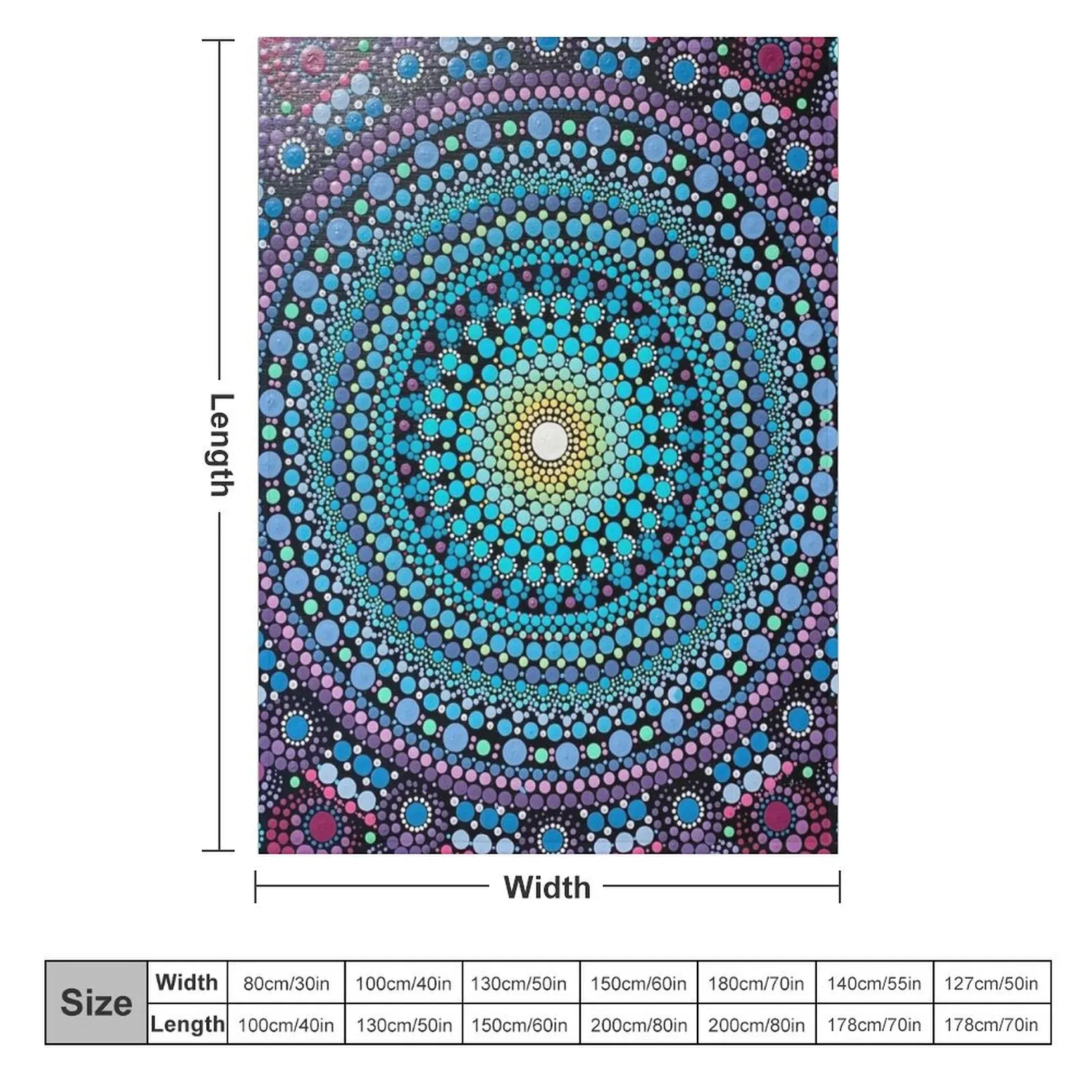 Teal dot mandala Throw Blanket Blankets For Sofas Decoratives Luxury St for babies Blankets