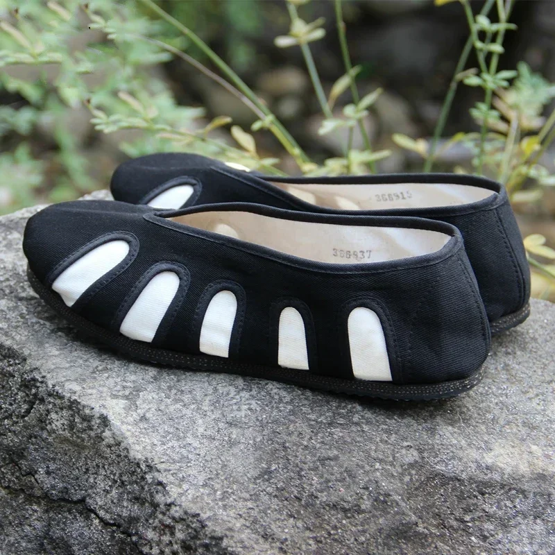 Manual Strong Cotten Fabric Rubber Soles  Taoist Shoes Chinese Traditions Footwear Tai Chi Shoes  Kung Fu Wushu Shoes