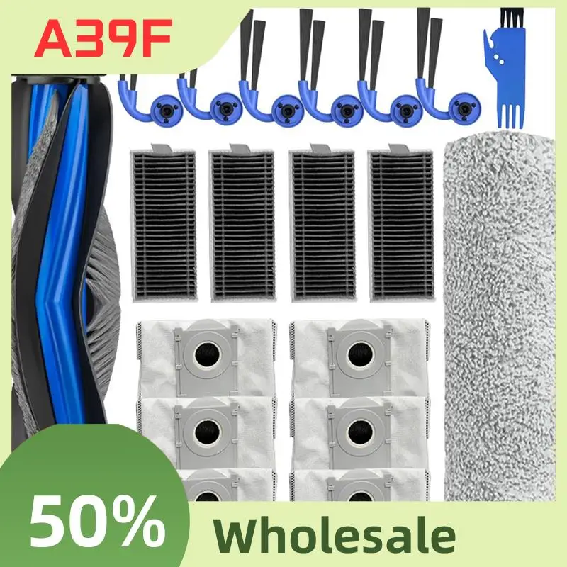 

A39F Топ для Ecovacs Deebot X9 Pro Omni/X9 Pro Запчасти для пылесоса Основные боковые щетки HEPA-фильтры Мешки для пыли